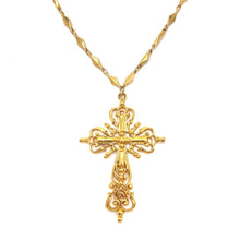Load image into Gallery viewer, Nicky Butler Fashion Gold-Tone Renaissance Cross Necklace