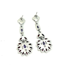 Load image into Gallery viewer, Nicky Butler SS Garnet Multi Gem Drop Earrings
