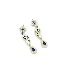 Load image into Gallery viewer, Nicky Butler SS Amethyst Multi Gem Paisley Drop Earrings