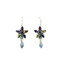 Load image into Gallery viewer, Nicky Butler SS Moonstone Multi Gem Drop Earrings