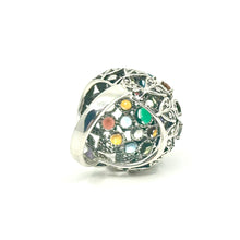 Load image into Gallery viewer, Nicky Butler SS Green Chalcedony Multi Gemstone Bouquet Ring