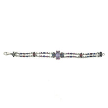 Load image into Gallery viewer, Nicky Butler SS Amethyst Multi Gem Duo Link Bracelet