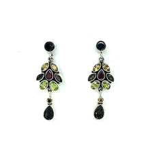 Load image into Gallery viewer, Nicky Butler SS Smokey Quartz Multi Gem Pear Drop Earrings