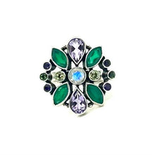 Load image into Gallery viewer, Nicky Butler SS Green Chalcedony Multi Gems Flower Ring