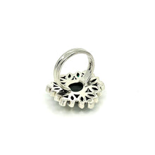 Load image into Gallery viewer, Nicky Butler SS Silver Drusy Quartz Multi Gem Flower Ring