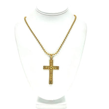Load image into Gallery viewer, Nicky Butler Fashion Gold-Tone Bead Cross Necklace