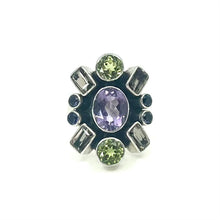Load image into Gallery viewer, Nicky Butler SS Amethyst Multi Gem Ring