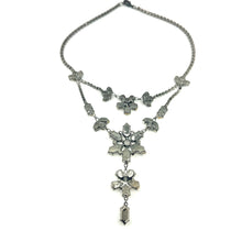 Load image into Gallery viewer, Nicky Butler Fashion Clear &amp; Multi Crystal Flower Drop Necklace