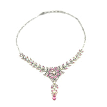 Load image into Gallery viewer, Nicky Butler Fashion Pink &amp; Multi Crystal Flower Drop Necklace