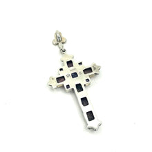 Load image into Gallery viewer, Nicky Butler SS Rhodonite Multi Gem Cross Pendant