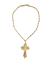 Load image into Gallery viewer, Nicky Butler Fashion Gold-Tone Renaissance Cross Necklace
