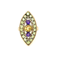 Load image into Gallery viewer, Nicky Butler Bronze Citrine Multi Gem Marquise Ring