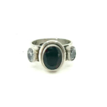 Load image into Gallery viewer, Nicky Butler SS Garnet Gem &amp; CZ Band Ring