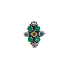 Load image into Gallery viewer, Nicky Butler SS Green Chalcedony Multi Gem Ring