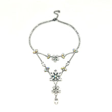 Load image into Gallery viewer, Nicky Butler Fashion Clear &amp; Multi Crystal Flower Drop Necklace