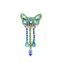 Load image into Gallery viewer, Nicky Butler Fashion Blue Multi Color Crystal Butterfly Brooch
