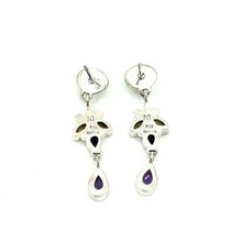 Load image into Gallery viewer, Nicky Butler SS Amethyst Multi Gem Drop Earrings