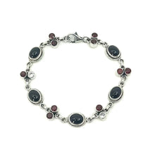 Load image into Gallery viewer, Nicky Butler SS Garnet Multi Gem Cabochon Bracelet