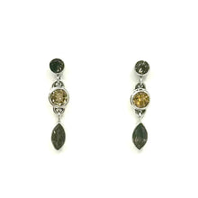 Load image into Gallery viewer, Nicky Butler SS Smokey Quartz Multi Gem Marquise Drop Earrings