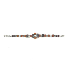 Load image into Gallery viewer, Nicky Butler SS Carnelian Multi Gem Deco Bracelet