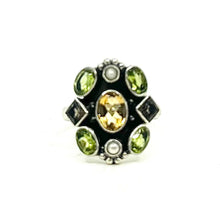 Load image into Gallery viewer, Nicky Butler SS Citrine Multi Gem Caviar Bead Ring