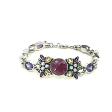 Load image into Gallery viewer, Nicky Butler SS Ruby Red Corundum Multi Gem Bracelet
