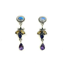 Load image into Gallery viewer, Nicky Butler SS Amethyst Multi Gem Drop Earrings