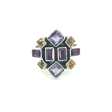 Load image into Gallery viewer, Nicky Butler SS Amethyst Multi Gem Shapes Ring