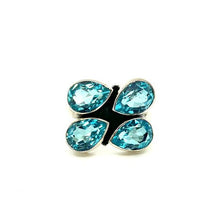 Load image into Gallery viewer, Nicky Butler SS Aqua Quartz Gem Pear Ring