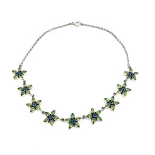 Load image into Gallery viewer, Nicky Butler SS Peridot Multi Gem Flower Necklace