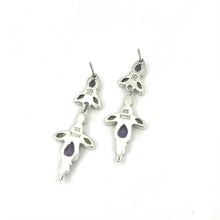 Load image into Gallery viewer, Nicky Butler SS Amethyst Multi Gem Drop Earrings