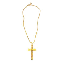Load image into Gallery viewer, Nicky Butler Fashion Gold-Tone Bead Cross Necklace