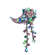 Load image into Gallery viewer, Nicky Butler Fashion Pink Multi Crystal  Cornucopia Drop Brooch