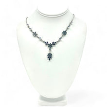 Load image into Gallery viewer, Nicky Butler SS Sky Blue Topaz Multi Gem Flower Drop Necklace