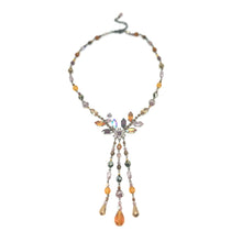 Load image into Gallery viewer, Nicky Butler Fashion Honey Multi Crystal &amp; Rhinestone Tassel Drop Necklace