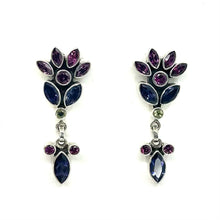 Load image into Gallery viewer, Nicky Butler SS Iolite Multi Gem Drop Earrings