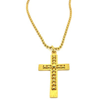 Load image into Gallery viewer, Nicky Butler Fashion Gold-Tone Bead Cross Necklace