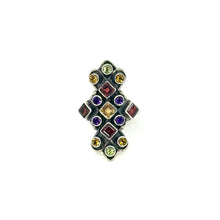 Load image into Gallery viewer, Nicky Butler SS Garnet Multi Gem Shield Ring