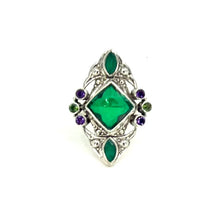 Load image into Gallery viewer, Nicky Butler SS Sherwood Green Quartz Multi Gem Ring