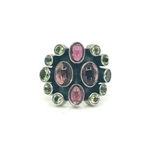 Load image into Gallery viewer, Nicky Butler SS Pink Tourmaline &amp; Peridot Gem Ring