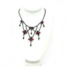Load image into Gallery viewer, Nicky Butler Fashion Red Multi Color Crystal Chandelier Necklace