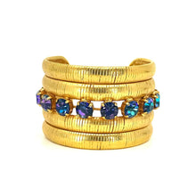 Load image into Gallery viewer, Nicky Butler Fashion Gold-Tone Wide Crystal Egyptian Cobra Cuff