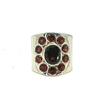 Load image into Gallery viewer, Nicky Butler SS Garnet Gem Cigar Band Ring