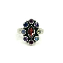 Load image into Gallery viewer, Nicky Butler SS Garnet Multi Gem Marquise Ring