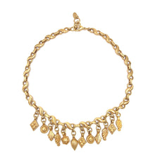 Load image into Gallery viewer, Nicky Butler Fashion Gold-Tone Relic Charm Drop Necklace