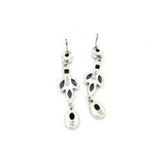 Load image into Gallery viewer, Nicky Butler SS Amethyst Multi Gem Oval Drop Earrings