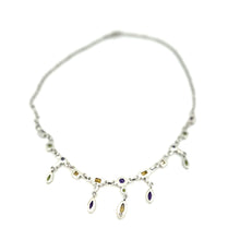 Load image into Gallery viewer, Nicky Butler SS Citrine Multi Gem Marquise Drop Necklace