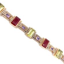 Load image into Gallery viewer, Nicky Butler Bronze Lemon Quartz Multi Gem Toggle Bracelet