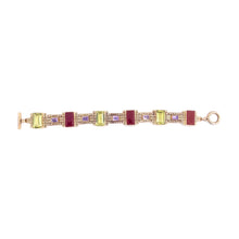 Load image into Gallery viewer, Nicky Butler Bronze Lemon Quartz Multi Gem Toggle Bracelet
