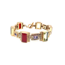 Load image into Gallery viewer, Nicky Butler Bronze Lemon Quartz Multi Gem Toggle Bracelet